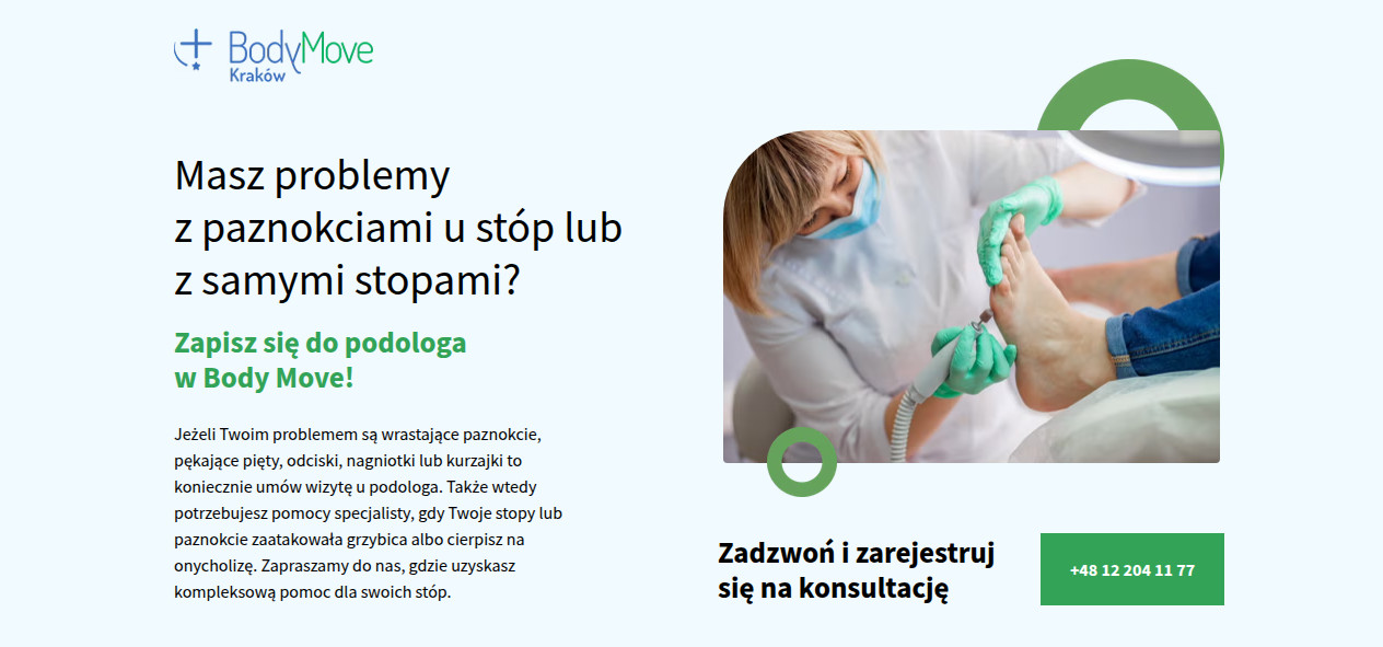 Podolog Kraków pedicure leczniczy